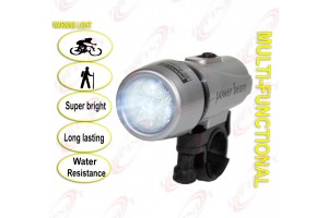 5 Super Bright White LED Multi-Functional Bicycle Head Light Long Lasting